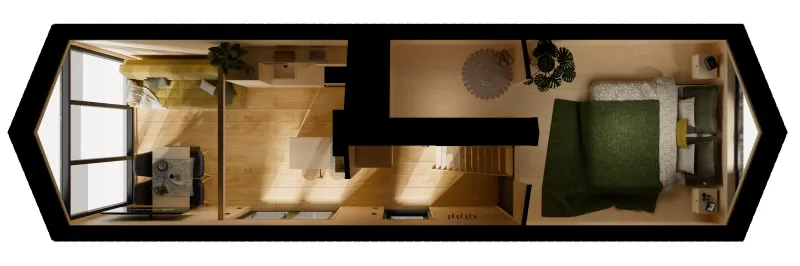 Grundrissplan Modulhaus Zenith Swiss - Tiny House