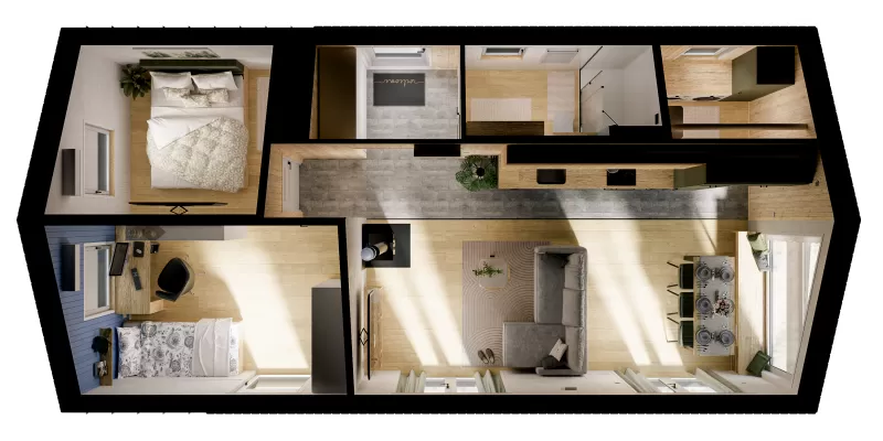 Grundrissplan Tiny Home Evergreen XL - Tiny House