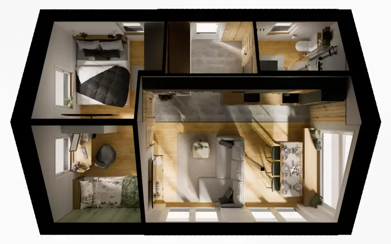 Grundrissplan Tiny Home Evergreen - Tiny House